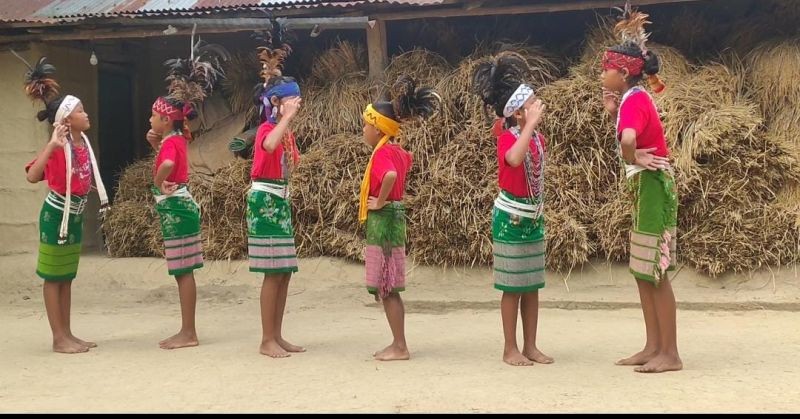 People in traditional attire participate in the Wangala, a post harvest festival of the Garo community on November 21. The festival was celebrated under the common theme, ‘our culture is the soul of our tribe.’
